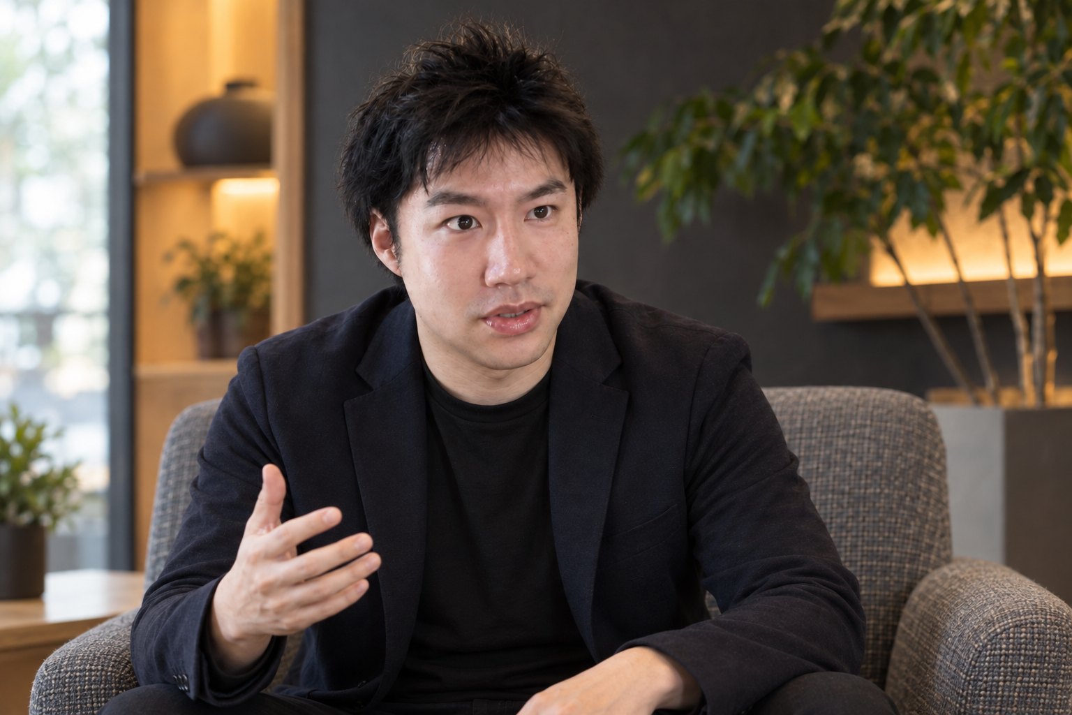 手ぶりを交えて話す澤 万純さん